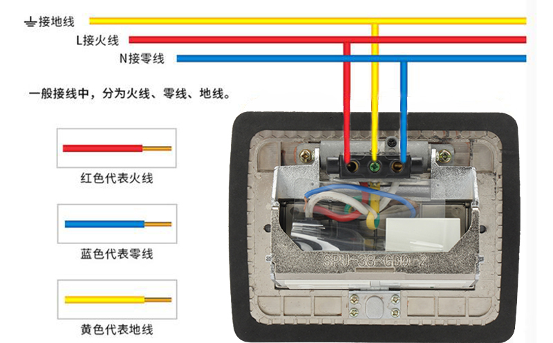 地拖插座接线方法图片