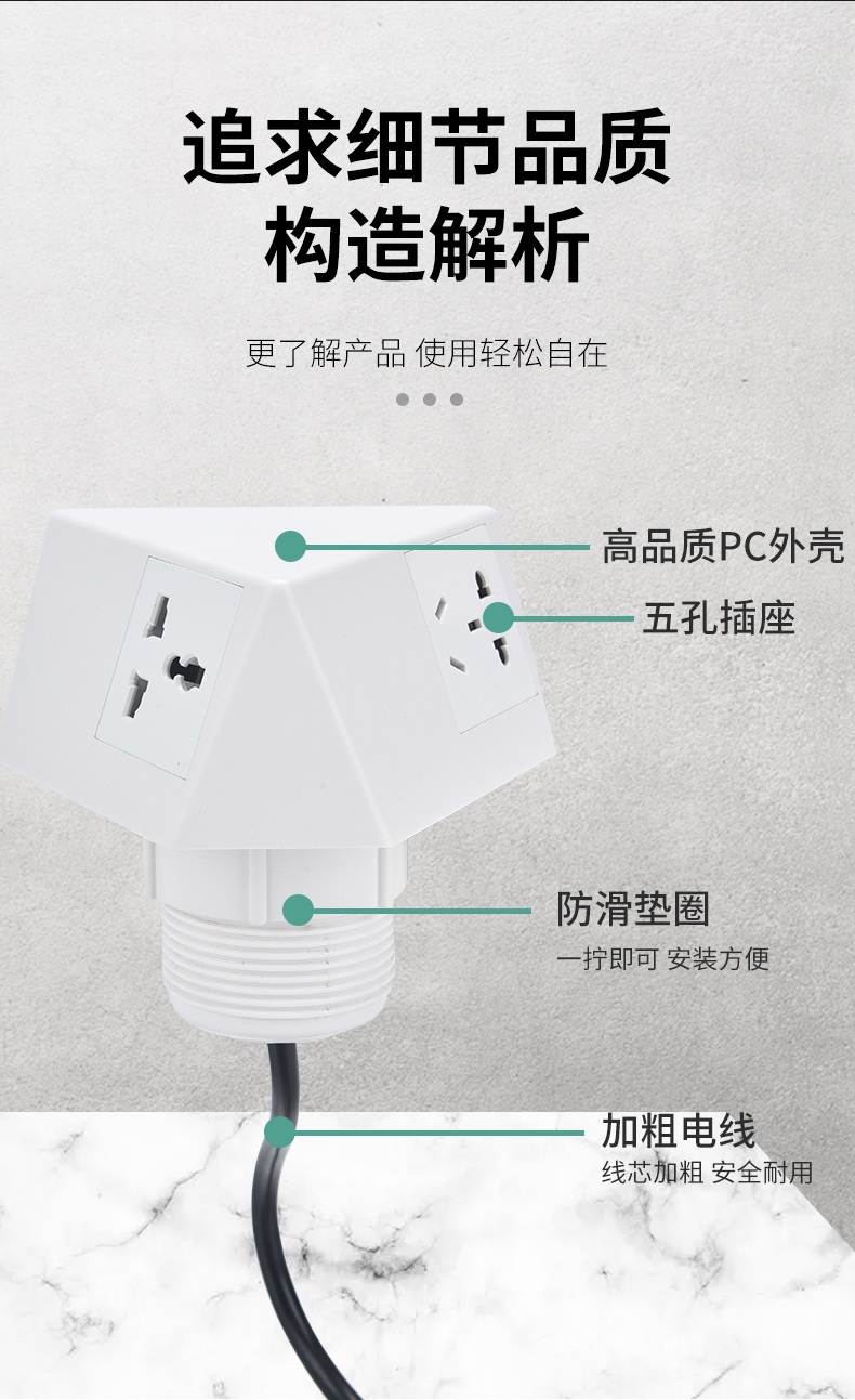 嵌入式桌面插座